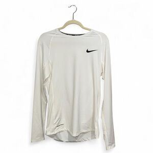 Nike Pro Men’s Dri-Fit White Long Sleeve Shirt Size Medium